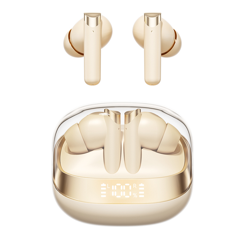 ETEK auriculares inalámbricos Bluetooth 5.4 ANC auricular F10 Anillo de cobre altavoz 300mAh Cuerpo Blanco Negro Complejidad