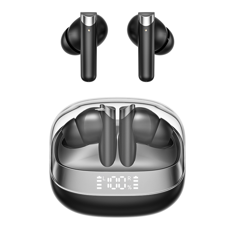 ETEK auriculares inalámbricos Bluetooth 5.4 ANC auricular F10 Anillo de cobre altavoz 300mAh Cuerpo Blanco Negro Complejidad