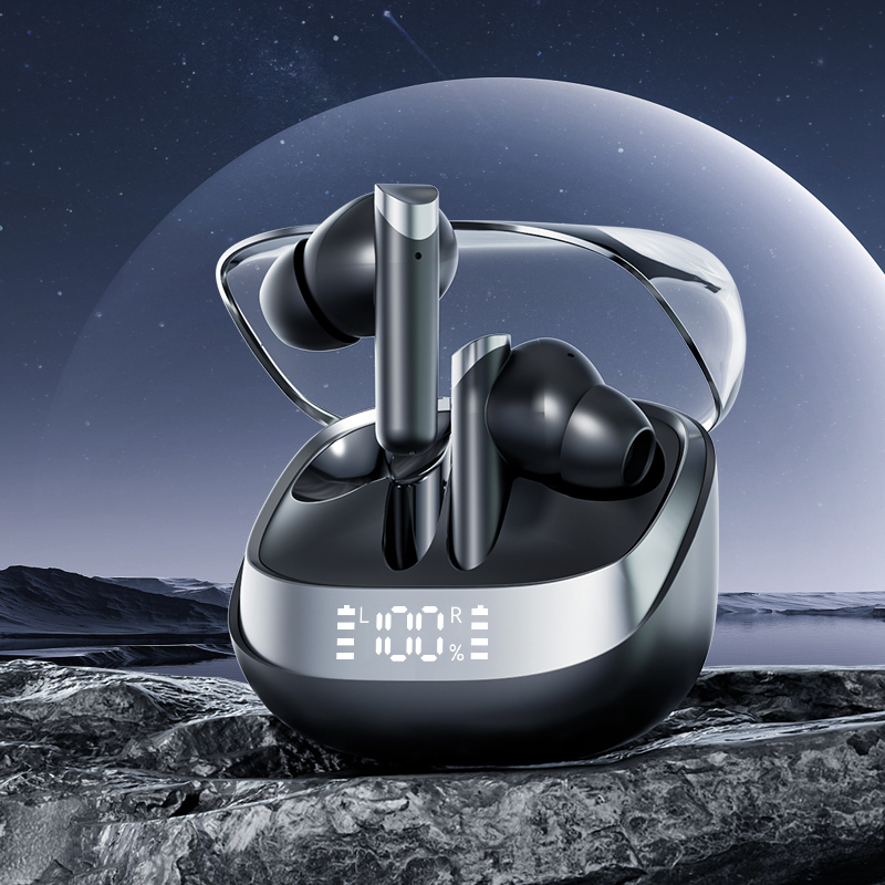 ETEK auriculares inalámbricos Bluetooth 5.4 ANC auricular F10 Anillo de cobre altavoz 300mAh Cuerpo Blanco Negro Complejidad