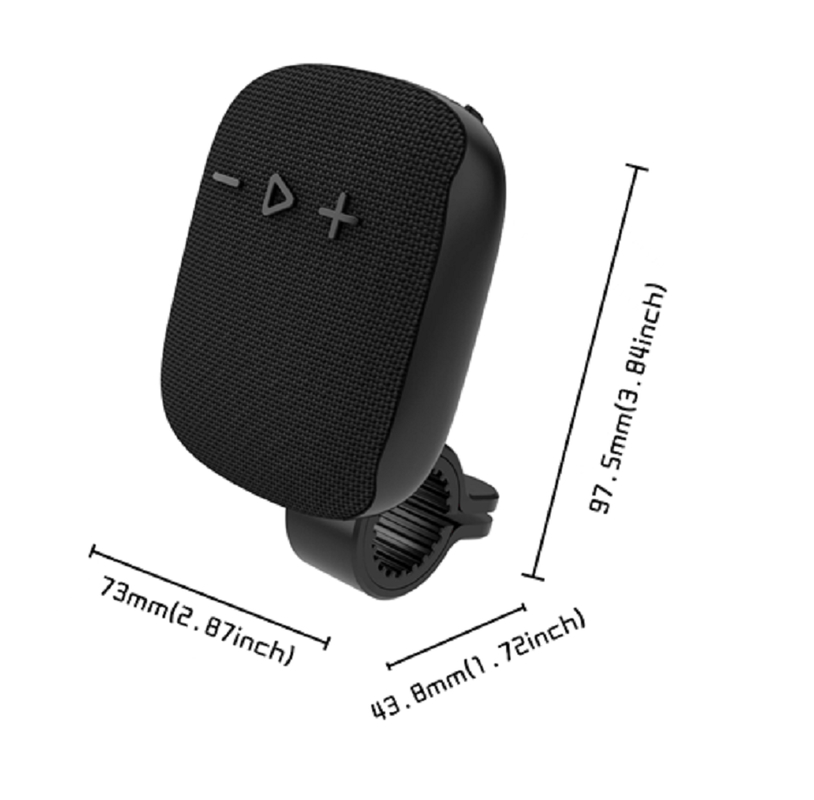 Bluetooth 5.3 altavoz, controlador de 45 mm, batería de 400 mAh, ABS + tela + material de silicona, TF / FM / USB reproducción y llamadas ((negro, rojo, azul)