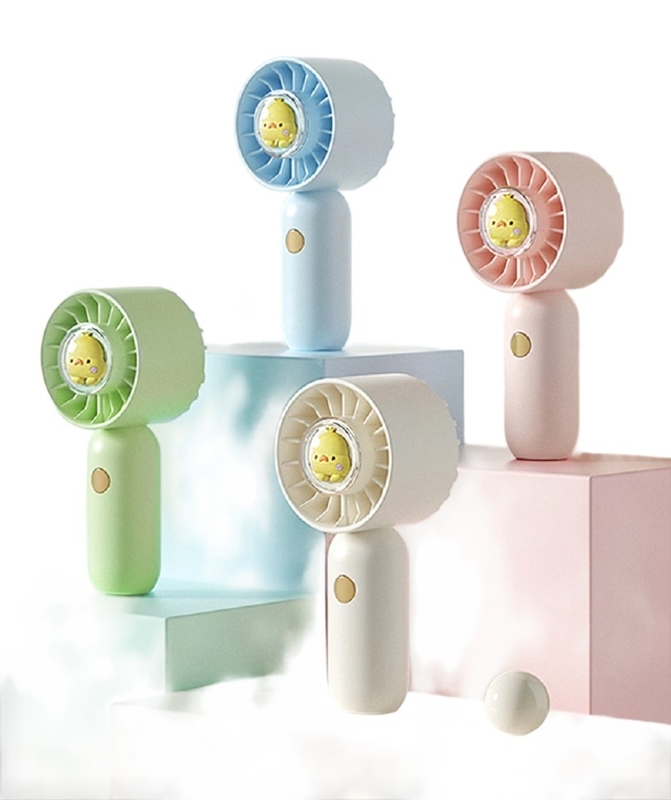Ventilador portátil de 3 velocidades con batería Lany de 500 mAh Tipo-C de carga rápida Seleccione el ventilador en blanco / verde / azul / rosa