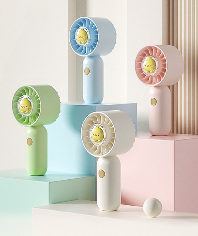 Ventilador portátil de 3 velocidades con batería Lany de 500 mAh Tipo-C de carga rápida Seleccione el ventilador en blanco / verde / azul / rosa