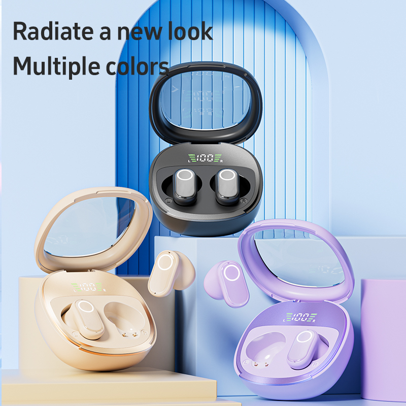 Auriculares ETEK Bluetooth 5.4 TWS con anillo de cobre F13, celda de auricular de 25 mAh + estuche de 200 mAh (placa protectora), 3 opciones de color.