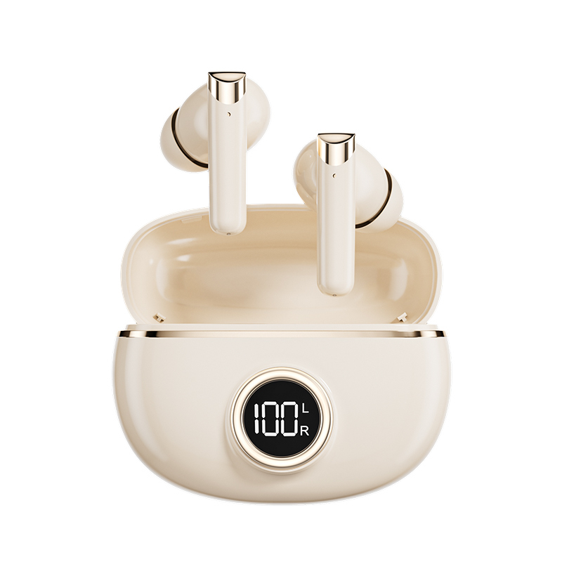 Auriculares TWS ETEK Plated Bluetooth 5.4 con F10, celda de auricular de 25mAh + estuche de 230mAh (placa protectora), tiempo de llamada de 2-3 horas.
