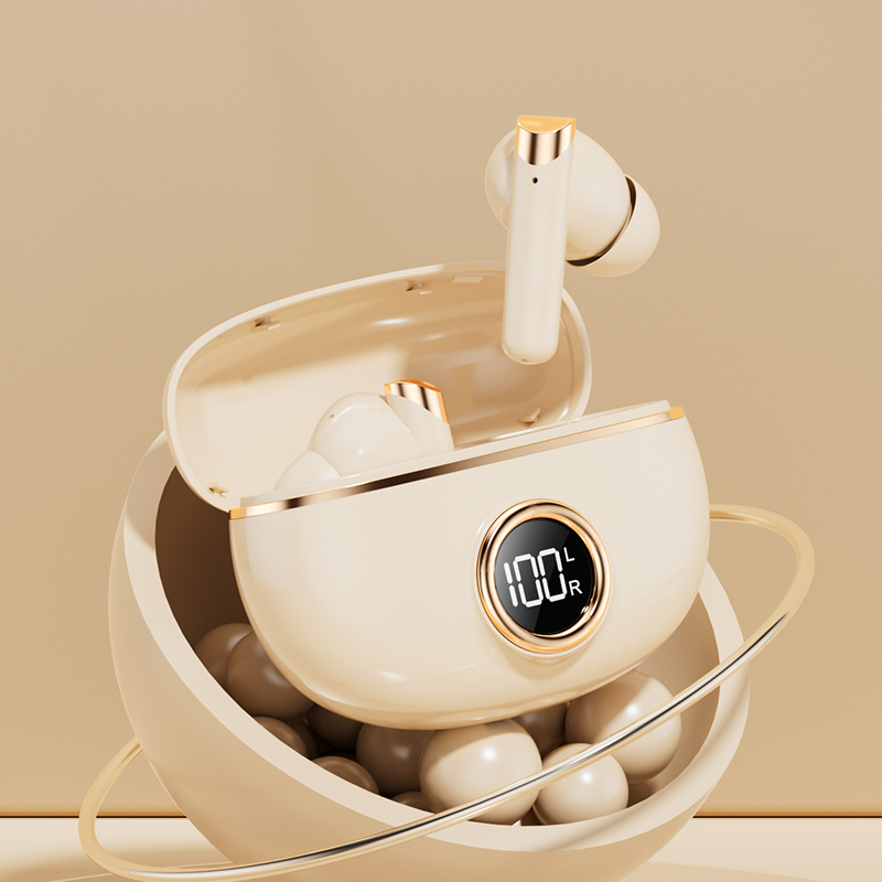 Auriculares TWS ETEK Plated Bluetooth 5.4 con F10, celda de auricular de 25mAh + estuche de 230mAh (placa protectora), tiempo de llamada de 2-3 horas.