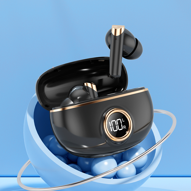 Auriculares TWS ETEK Plated Bluetooth 5.4 con F10, celda de auricular de 25mAh + estuche de 230mAh (placa protectora), tiempo de llamada de 2-3 horas.