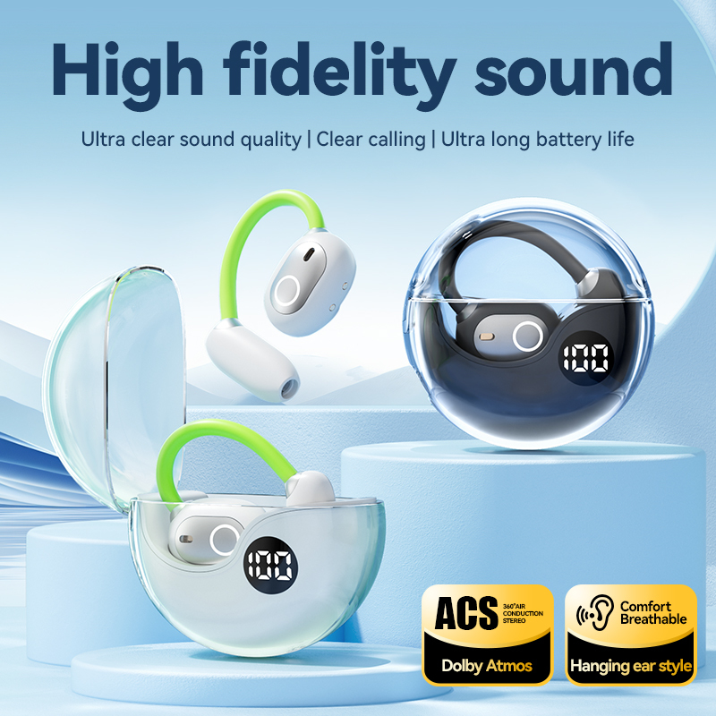 Auriculares ETEK Bluetooth 5.4 TWS con sensibilidad de 115dB, celda de auricular de 40mAh + estuche de 200mAh (placa protectora), altavoz F13