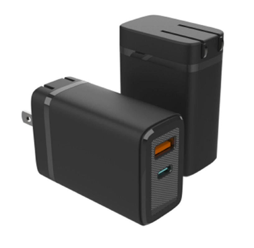 La tecnología ETEK GaN permite un cargador rápido eficiente y una asignación de energía inteligente a través de dos puertos 1 USB-C + 1 USB-A