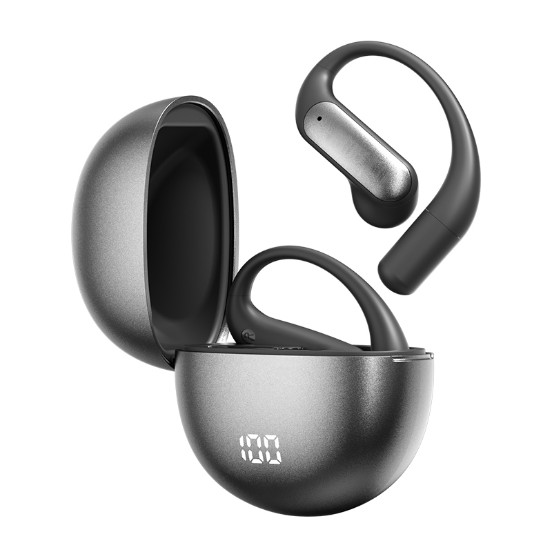 ETEK OWS auriculares abiertos Batería de 40mAh mientras que la caja de carga alberga una batería protegida de 500mAh Negro Púrpura Plata