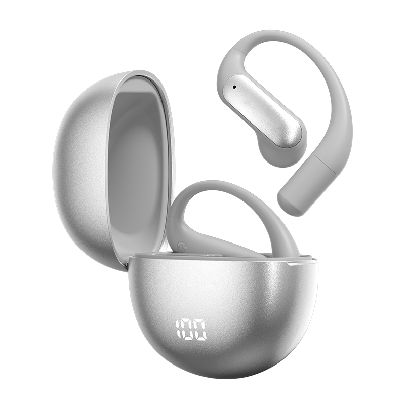 ETEK OWS auriculares abiertos Batería de 40mAh mientras que la caja de carga alberga una batería protegida de 500mAh Negro Púrpura Plata