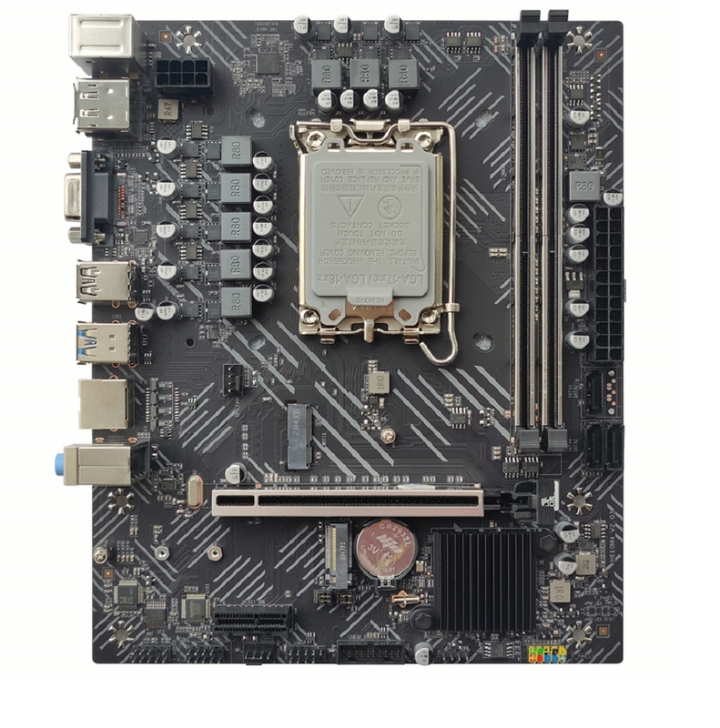 Placa base ETEK H610 Micro-ATX para CPUs LGA1700 DDR4 de doble canal Ranura PCIe 4.0 x16 Salidas opcionales DP+HDMI+VGA