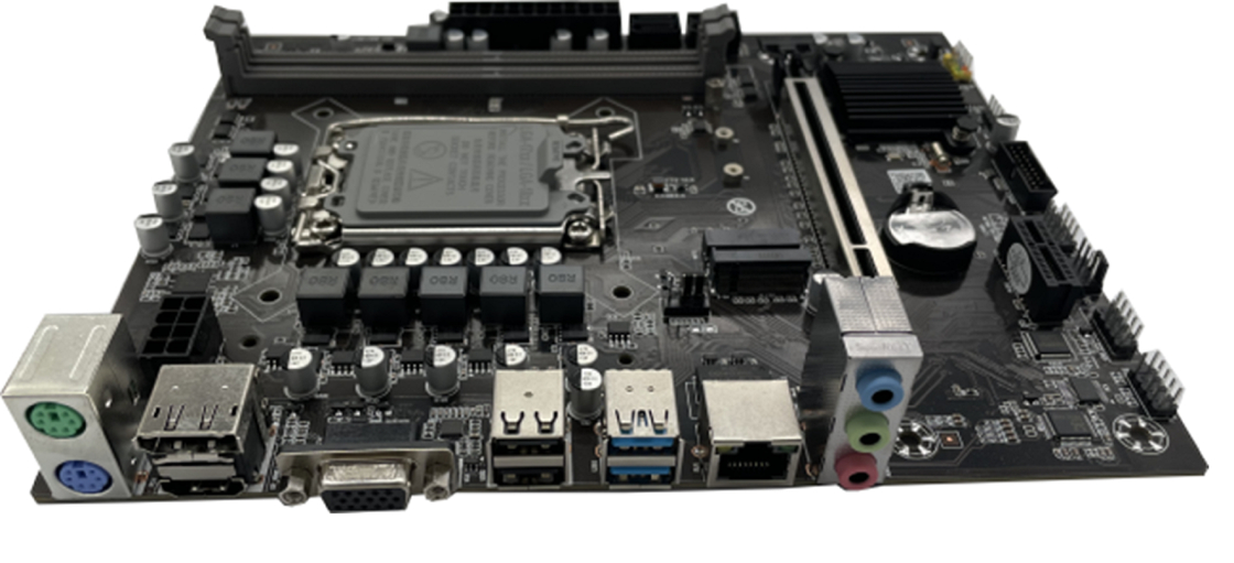 Placa base ETEK H610 Micro-ATX para CPUs LGA1700 DDR4 de doble canal Ranura PCIe 4.0 x16 Salidas opcionales DP+HDMI+VGA