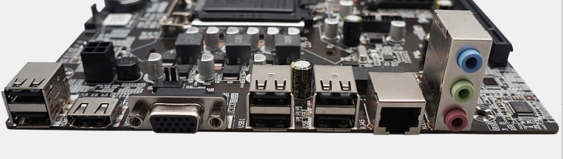 Placa base ETEK que ofrece SDRAM DDR3 de doble canal 1066/1333 de hasta 8 GB, incluye ranuras PCIe, almacenamiento M.2 y múltiples puertos SATA+USB