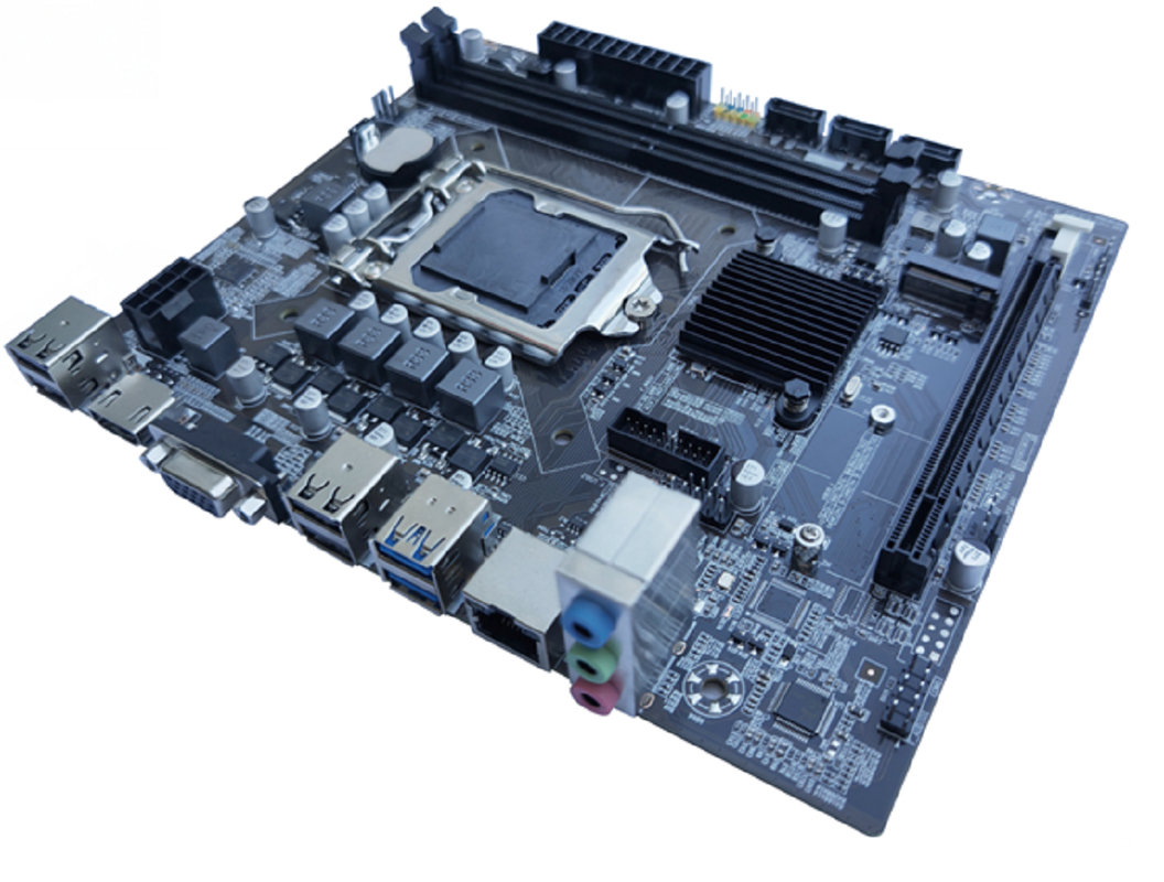 Placa base Micro-ATX ETEK H110 Chipset para CPUs de 6ª-9ª generación, DDR4 de doble canal, salidas VGA+HDMI, 3 puertos SATA + 1 ranura M.2