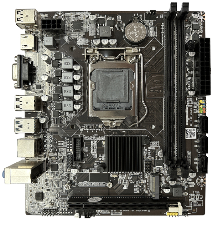 Placa base Micro-ATX ETEK H110 Chipset para CPUs de 6ª-9ª generación, DDR4 de doble canal, salidas VGA+HDMI, 3 puertos SATA + 1 ranura M.2