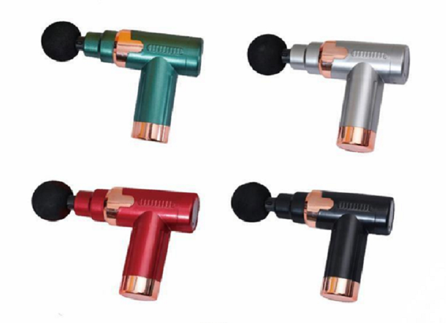 Las pistolas de masaje ETEK cuentan con una construcción de ABS + componentes electrónicos con control de botón, batería recargable de 7.4V y una potencia nominal de 25W