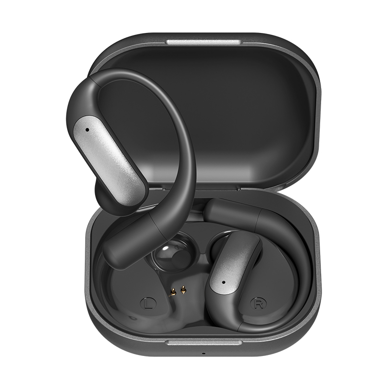 ETEK AI Traducción OWS auricular con Bluetooth 5.4 40mAh Batería de auricular de 500mAh Funda de carga (protegida), película compuesta F10