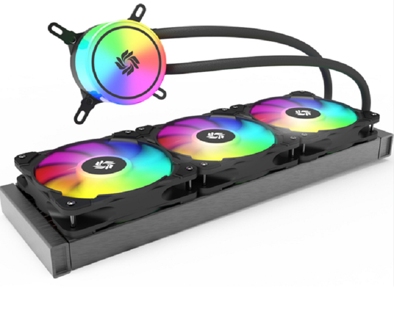 Enfriador líquido AIO ARGB de 360 mm, Bloque de agua redondo, Radiador 36027, Ventilador PWM 1800RPM, LGA1700/AM5, Logotipo personalizado