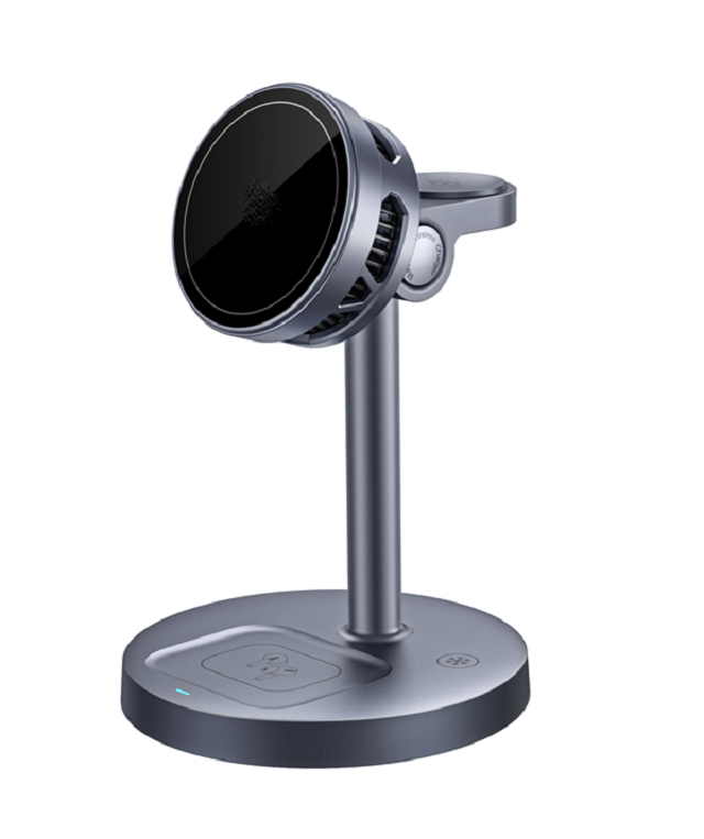 ETEK 25W Cargador inalámbrico de metal 3 en 1, carga rápida para teléfono (hasta 25W), reloj ((5W) y auriculares ((2.5W), MOQ: 1,000 unidades.