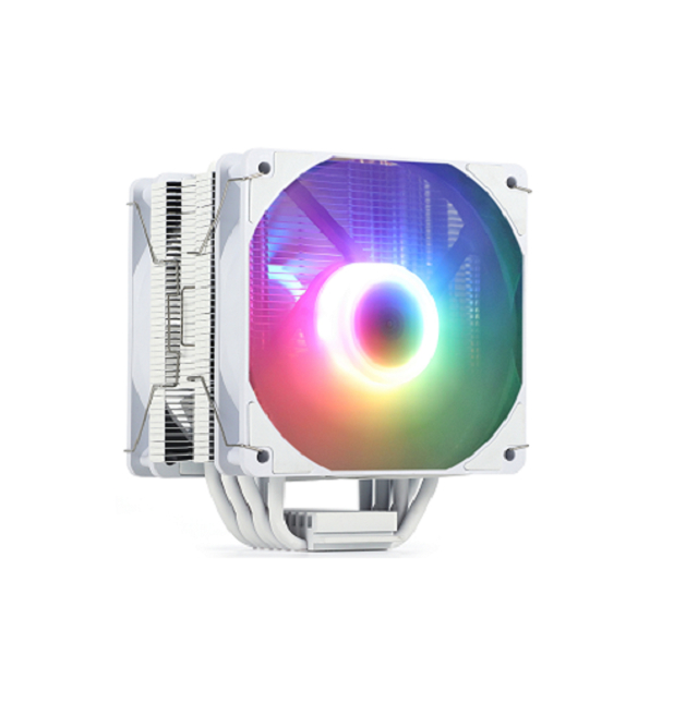 ETEK 6-Pipe RGB CPU Cooler, Dual 120mm PWM Fans, soporta AMD, 153*100*122mm, ideal para juegos y escritorios de alto rendimiento