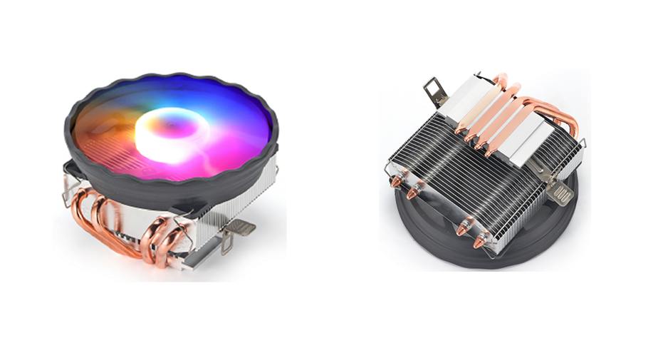 Enfriador de CPU universal, 4 tubos de calor de cobre, ventilador de 120 mm, 2500 RPM, FM/AM3/AM4/AM5/LGA115x/1200/1366/1700/2011, Rodamiento hidráulico, 20dB