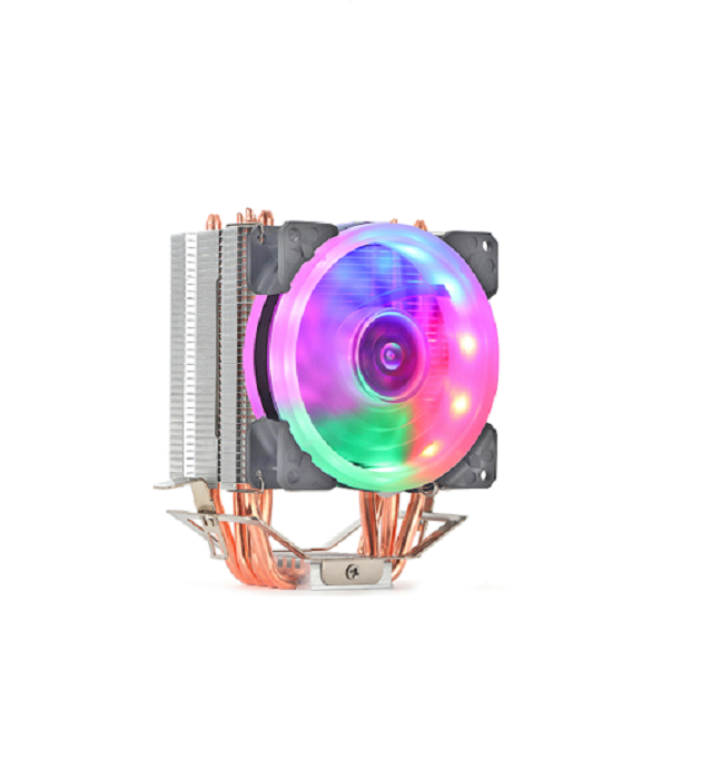 ETEK 4-Heatpipe CPU Cooler, ventilador de 92 mm, RGB fijo, rodamiento hidráulico, ideal para computadoras pequeñas y de bajo presupuesto