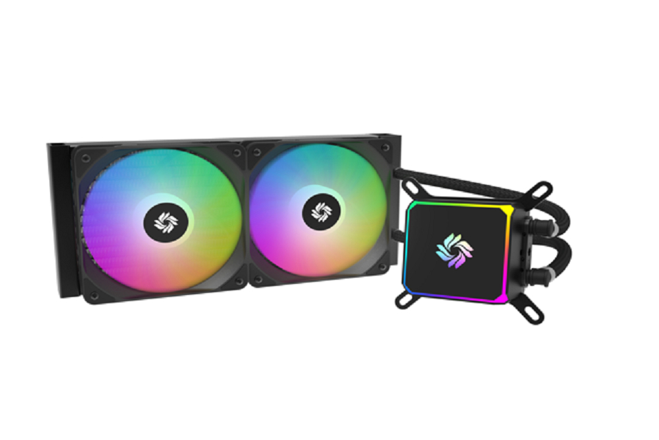 Enfriador líquido de CPU ETEK 240mm A-RGB, 265W, Bloque de agua cuadrado, Ventiladores PWM, Compatible con LGA1700/AM5