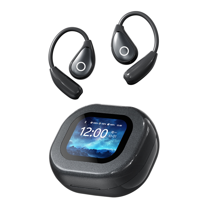 Auriculares Bluetooth ETEK OWS, versión BT 5.4, controlador de 14.2 mm, 5 horas de reproducción, negro/tez, ideal para el uso diario y para regalar.