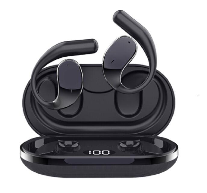 OWS Bluetooth Earbuds, chip AB5656C, controlador de 14 mm, tiempo de juego de 3 horas, batería de 30 mAh + 300 mAh, HSP / HFP / A2DP / AVRCP, rango de 10 m, 3 colores