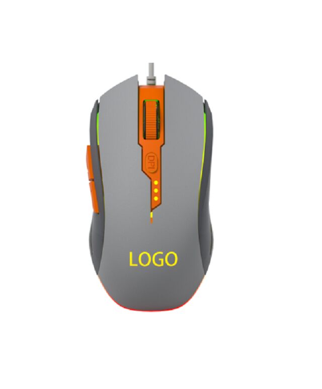 6D Wired Gaming Mouse,Rainbow LED, 4 niveles de DPI (1200-3600), A603 IC, 96g de peso ligero, 1,4m de cable trenzado