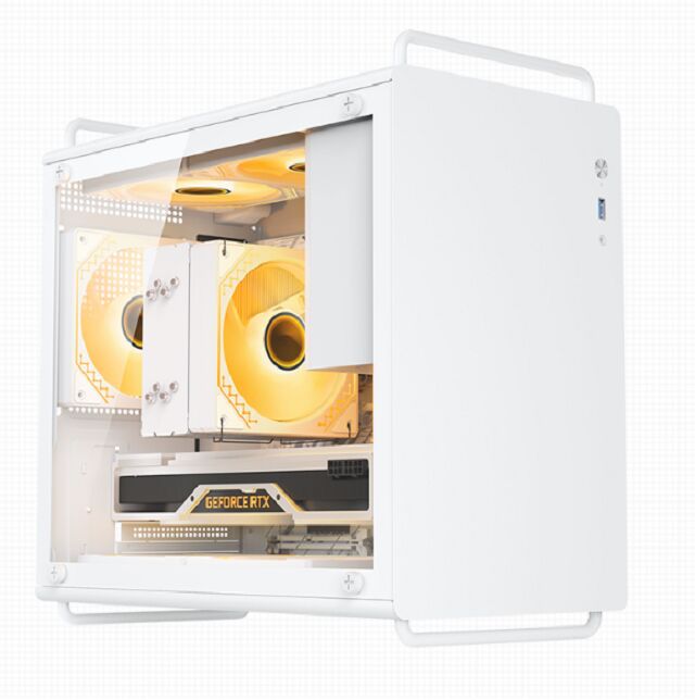 Cuerpo de PC para juegos compacto de 20L, M-ATX / ITX, GPU de 326 mm, CPU de 155 mm, PSU de 140 mm, opciones de panel frontal doble, filtros de polvo magnéticos