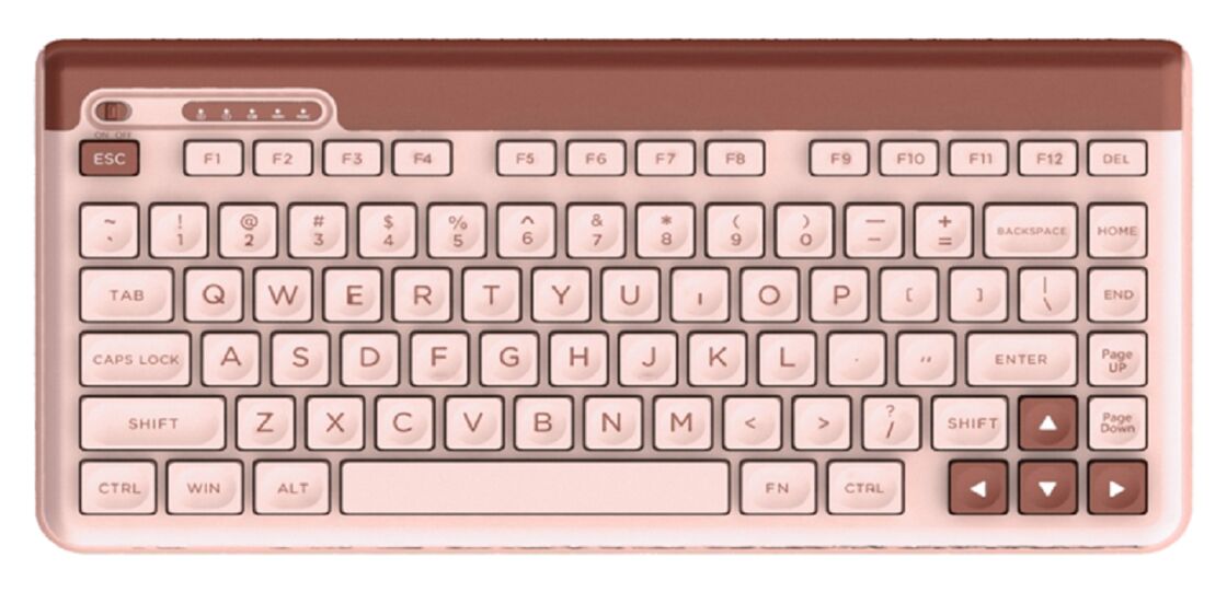Teclado de membrana inalámbrico ETEK, HanTianXia 2.4G, Carcasa de PC/ABS, Serigrafiado, Película plateada