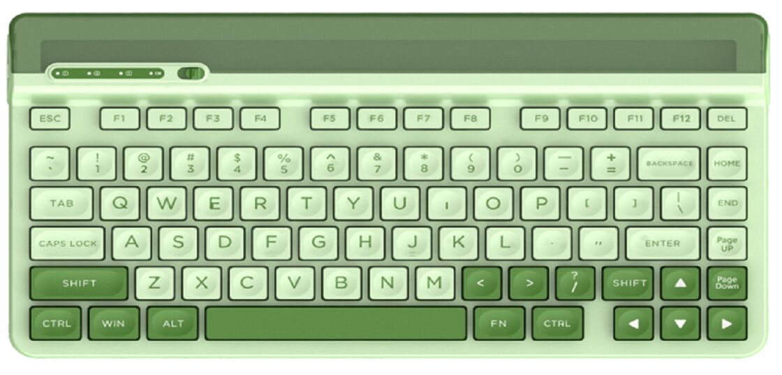 Teclado de membrana inalámbrico ETEK, HanTianXia 2.4G, Carcasa de PC/ABS, Serigrafiado, Película plateada