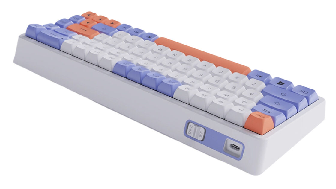 Teclado mecánico RGB intercambiable en caliente, carcasa ABS, keycaps de doble disparo, 3000mAh, Full N-Key Rollover