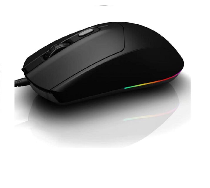 4D Wired RGB Mouse, 78g, 1000 DPI, Negro, 1.2M Cable USB con luz