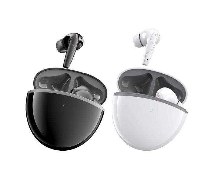 Audífonos ANC TWS, Micrófono MEMS, Diafragma compuesto F13, Tipo-C, caja de 200 mAh, Negro/Blanco