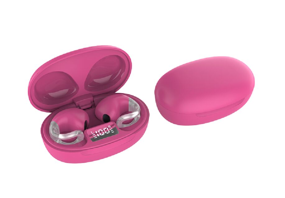 OWS auriculares inalámbricos de oreja abierta, 12 mm conductor, tiempo de juego de 4 horas, Bluetrum 5656T, negro / blanco / rosa / rojo