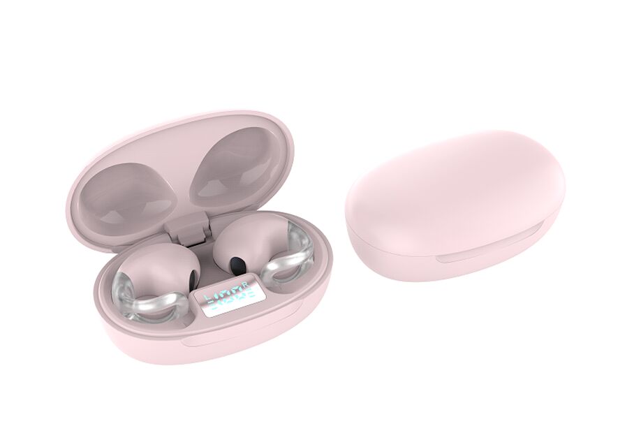 OWS auriculares inalámbricos de oreja abierta, 12 mm conductor, tiempo de juego de 4 horas, Bluetrum 5656T, negro / blanco / rosa / rojo