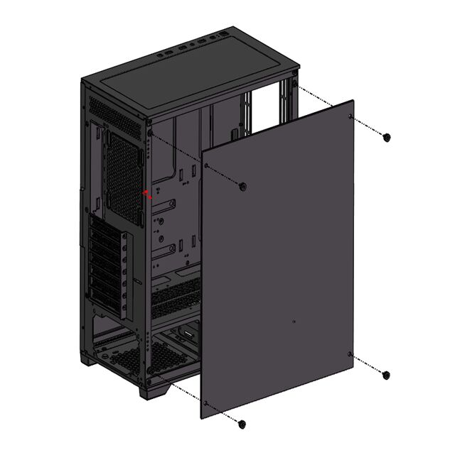 Caja de PC Gaming ATX, Panel Lateral de Cristal Templado, Doble HDD/SSD, Soporte para Múltiples Ventiladores
