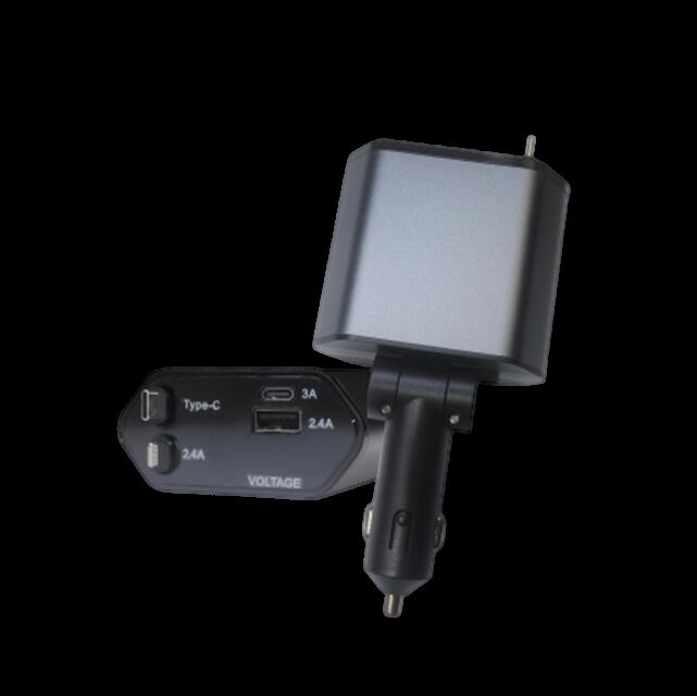Cargador de coche de aleación de aluminio de 100W con PD de 66W, USB-A y Lightning, para dispositivos Apple/Android