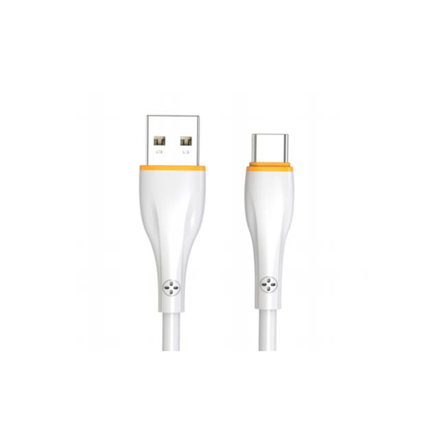 Cable de carga rápida TPE de 4 núcleos, de 1m de largo, blanco, micro/tipo-C/Rayo