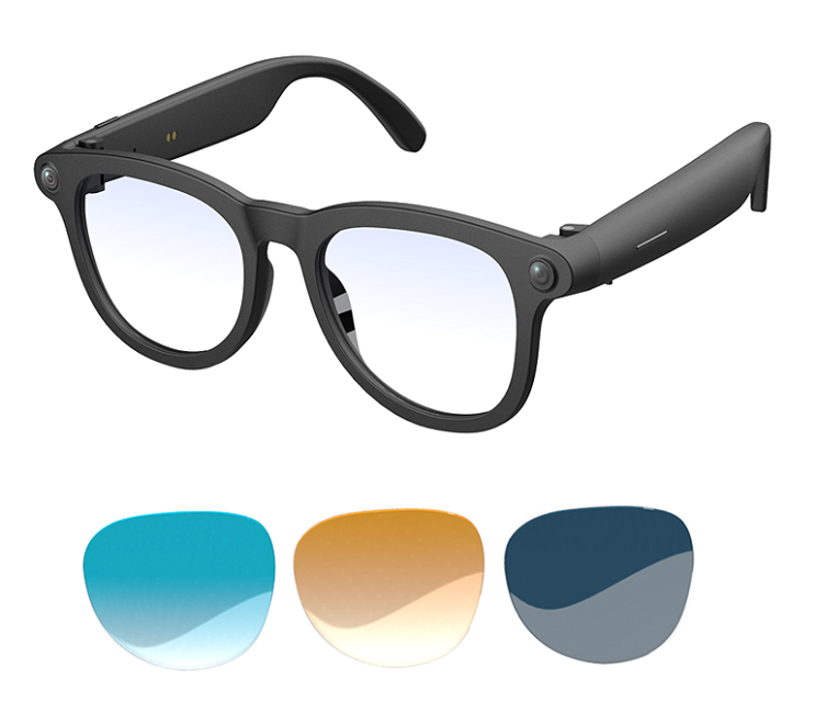 Gafas de sol inteligentes Bluetooth 6.0 con cámara y traducción en tiempo real, recargables tipo C