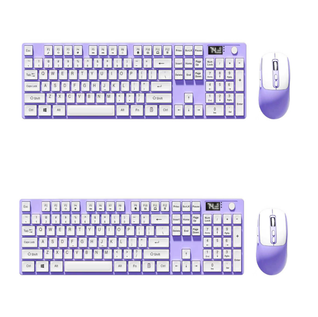 Ratón inalámbrico trimodal recargable con base de carga, con cable/Bluetooth/2,4G, 6 teclas programables