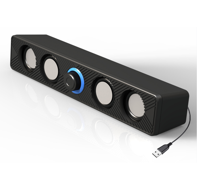 BT5.4 Hablador de escritorio de dos pulgadas de 6W RGB Light USB, entrada en tres modos