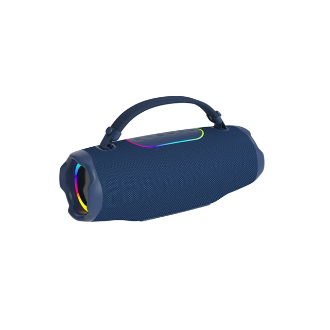 Altavoz de fiesta RGB de 60W, bajo profundo de 2.1CH + luces dinámicas, audio portátil de escritorio de 3600 mAh (negro / azul / gris)