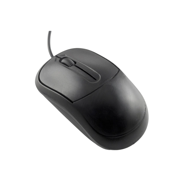Ratón de oficina con cable 3D, 1200 DPI de precisión, HIPS 53g de peso ligero, cable de 1,1m, logotipo de pantalla de seda personalizado