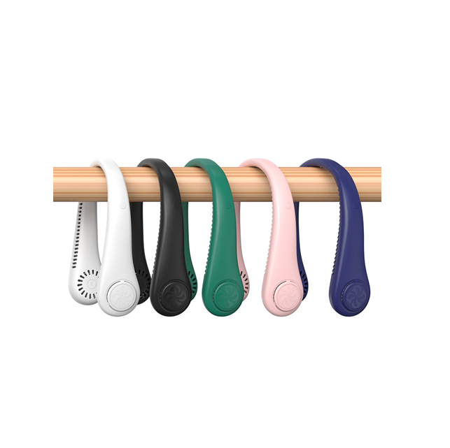 Ventilador de cuello portátil 3 velocidades, recargable tipo C
