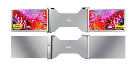 2 X 12 pulgadas FHD pantallas IPS 1920 X 1080 16 / 9 Ultra-luz diseño 1.1kg por pantalla 25.3mm espesor soporte HDR 12 idiomas OSD