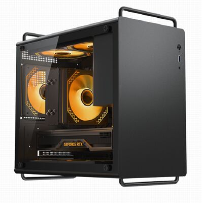 Cuerpo de PC para juegos compacto de 20L, M-ATX / ITX, GPU de 326 mm, CPU de 155 mm, PSU de 140 mm, opciones de panel frontal doble, filtros de polvo magnéticos